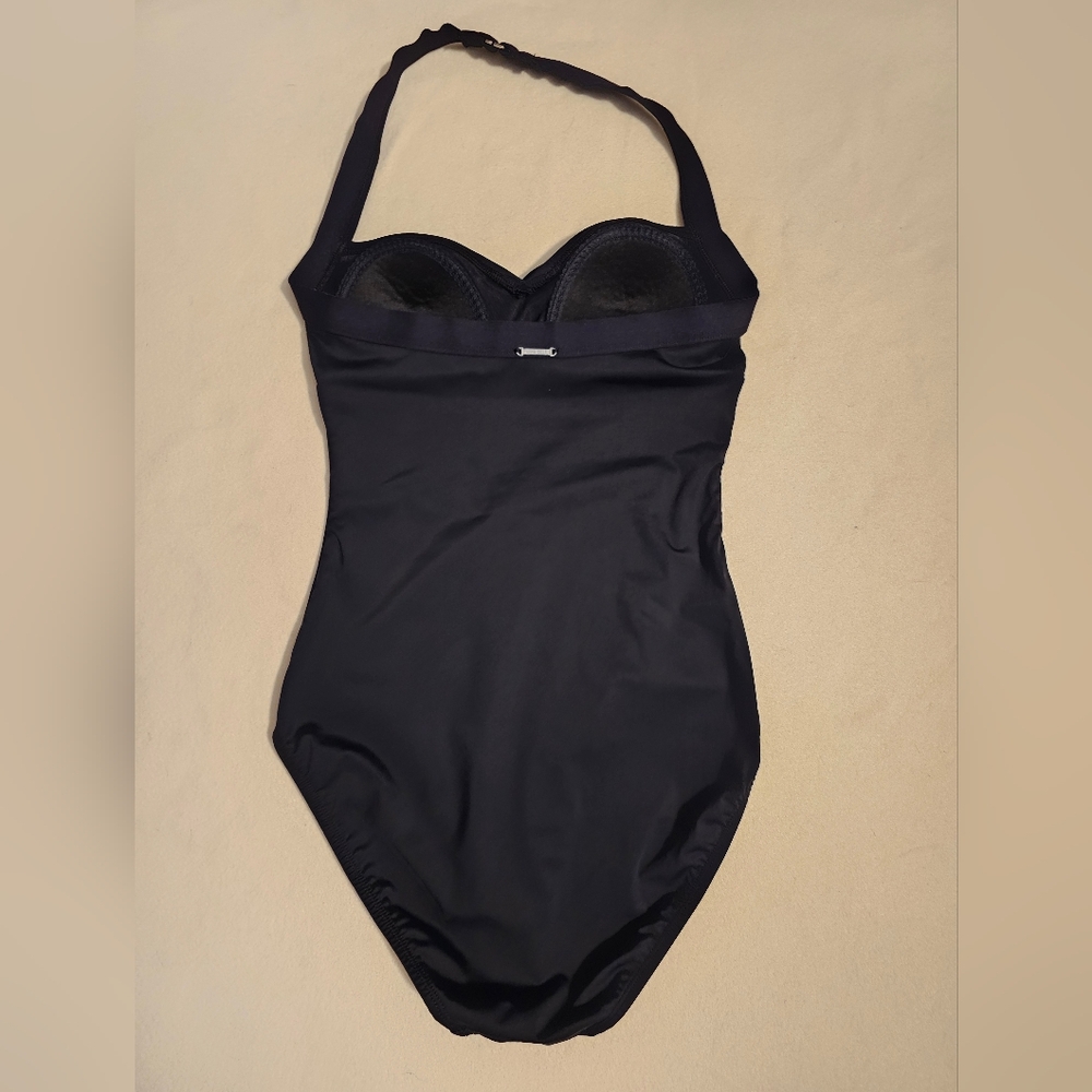 NEW! Suddenly Slim By ANNE COLE Black One-Piece Women's Swimsuit SIZE 8. - Picture 3 of 11